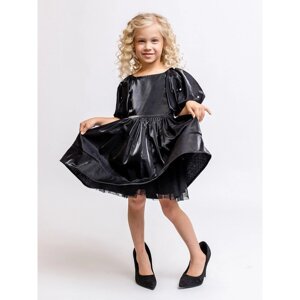 Платье для девочки, рост 122 см, цвет чёрный