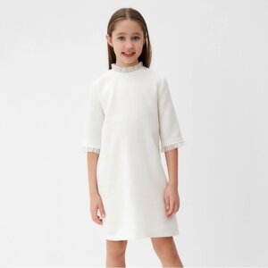 Платье нарядное детское MINAKU: PartyDress, цвет белый, рост 122 см