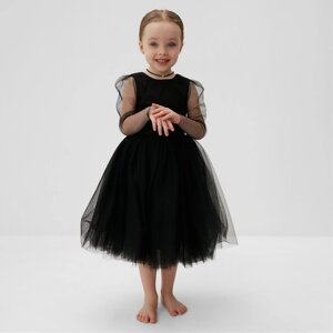 Платье нарядное детское MINAKU: PartyDress, цвет чёрный, рост 104 см