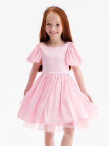 Платье нарядное детское MINAKU: PartyDress, розовое, рост 122 см