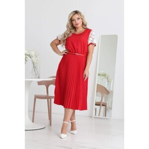 Платье женское, размер 42, цвет красный