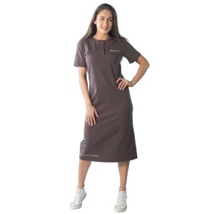 Платье женское, размер 44, цвет коричневый