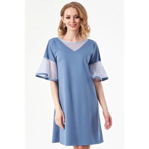 Платье женское, размер 46, цвет голубой