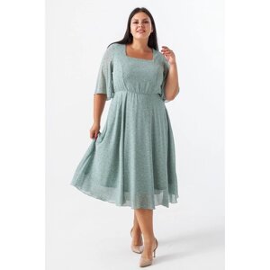 Платье женское, размер 56, цвет светло-зелёный
