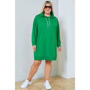 Платье женское, размер 60, цвет зелёный