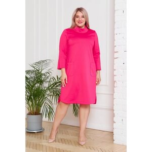 Платье женское, размер 62, цвет розовый