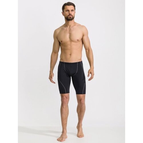 Плавки-шорты мужские спортивные Atemi TSAP01BK, антихлор, цвет черный, размер 56