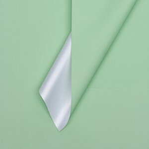 Пленка для цветов тонированная, матовая, светло-зелёная, 56х 56 см, 65 мкм