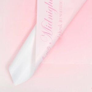Пленка флористическая в листах, "До полуночи", розовый, 50 х 58 см