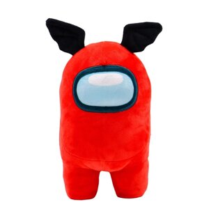 Плюшевая игрушка-фигурка Among us, с ушками, 30 см, красная