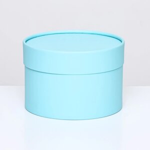 Подарочная коробка "Аквамарин" голубой, завальцованная без окна, 16 х 9 см