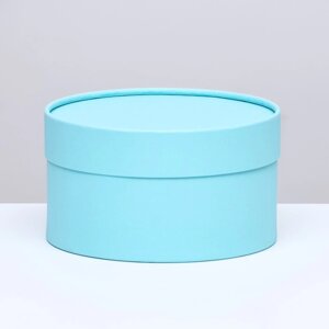 Подарочная коробка "Аквамарин" голубой, завальцованная без окна, 18 х 10 см