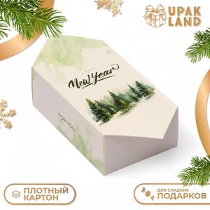 Подарочная коробка - конфета новогодняя складная «For you», 9,3х14,6х 5,3 см.