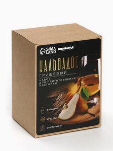 Подарочный набор для приготовления настойки «Кальвадос грушевый»набор трав и специй 38 г., штоф 500 мл., инструкция