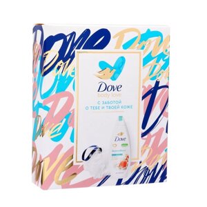 Подарочный набор Dove: гель для душа, 250 мл + мочалка