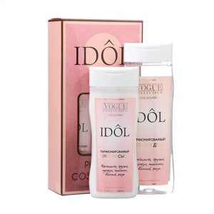 Подарочный набор косметики женский IDOL pour femme: гель для душа 250 мл + крем-лосьон, 200 мл