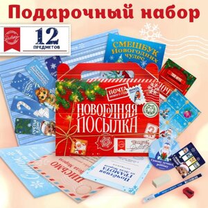 Подарочный новогодний набор 12 предметов «Новогодняя посылка»
