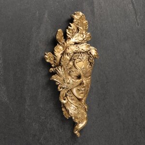Подвесной декор "Венецианская маска №2" 32,5х16см, бронза