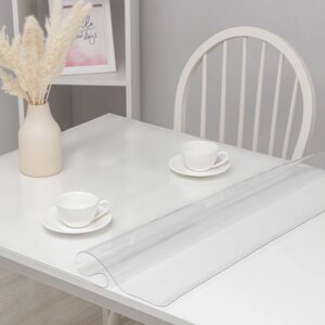Покрытие на стол Great-Way «Гибкое стекло», толщина 0,8 мм, 120х110 см