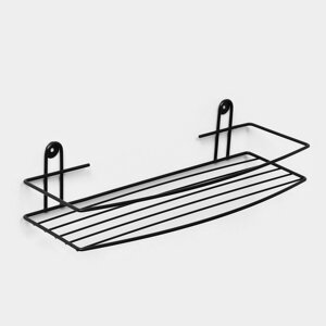Полка для ванной прямая, 34127,5 см, черная