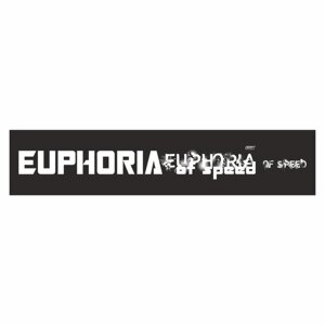 Полоса на лобовое стекло "EUPHORIA", черная, 1220 х 270 мм