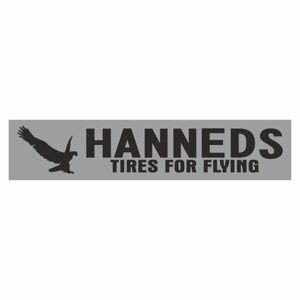 Полоса на лобовое стекло "HANNEDS tires for flying", серебро, 1220 х 270 мм