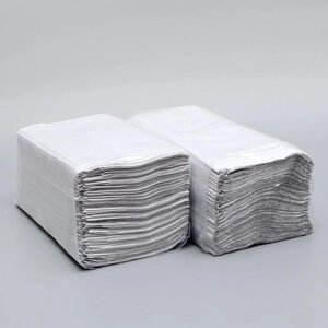 Полотенца бумажные, V-сложения, 23х20 см, 35 г/м2, 200 шт, серые