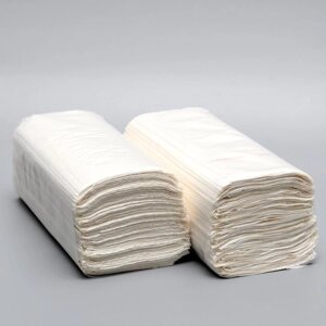 Полотенца бумажные, V-сложения, 23х23 см, 25 г/м2, 250 шт, белые