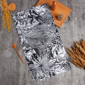 Полотенце Этель Palm leaves 40х73 см, 100% хлопок, саржа 190 г/м2