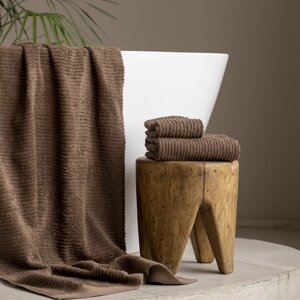 Полотенце махровое Pasionaria «Лайн», 450 гр, размер 50х90 см, цвет коричневый