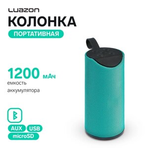 Портативная колонка Luazon LAB-52, 6 Вт, microSD, AUX, USB, зеленая