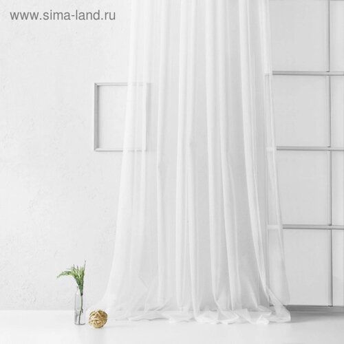 Портьера «Лайнс», размер 500 х 270 см, цвет белый