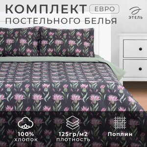 Постельное бельё Этель евро «Артишок» 200 х217 см, 220х240 см, 50х70 см -2 шт, поплин