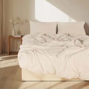 Постельное бельё SL Home Cotton line 2 сп 180*220см, 240*225 см, 50*70-2шт, цв. молочный, 100% хлопок