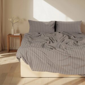 Постельное бельё SL Home Cotton line 2 сп 180*220см, 240*225 см, 50*70-2шт, цв. серый, 100% хлопок