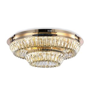 Потолочная светодиодная люстра с хрусталём Ambrella light, Traditional, TR5031, LED, 81 Вт, 5670Lum, 3000-6400К, цвет золото