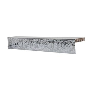 Потолочный карниз двухрядный «Цезарь Вензель», 380 см, цвет серебро светло-серый