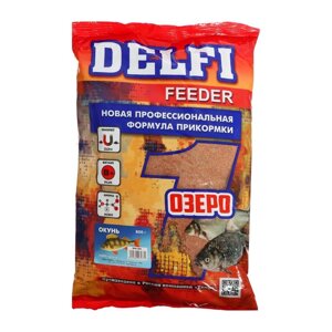 Прикормка DELFI Feeder, озеро, окунь, мотыль, 800 г