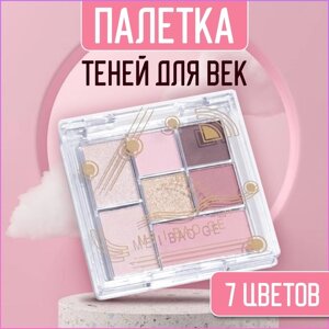 Профессиональная палетка теней для век Pink Explosion, 7 цветов