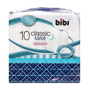 Прокладки для критических дней «BiBi Classic Maxi Dry», 10 шт.