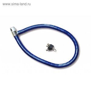 Противоугонный трос с замком, 25 мм х 100 см, синий, PW 390-362