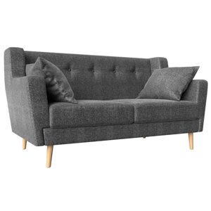 Прямой диван «Брайтон 2», рогожка, цвет серый