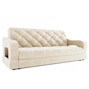 Прямой диван «Бруно 2», с подлокотниками, механизм книжка, велюр, цвет селфи 01