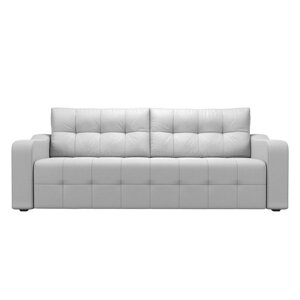 Прямой диван «Лиссабон», механизм еврокнижка, экокожа, цвет белый