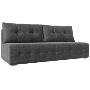 Прямой диван «Лондон», механизм еврокнижка, рогожка, цвет серый