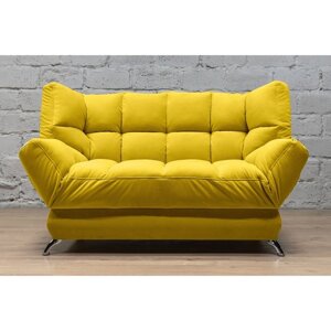 Прямой диван «Люкс 2», механизм клик-кляк, велюр, цвет catania yellow
