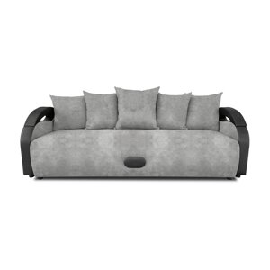 Прямой диван «Мария», еврокнижка, велюр dakota, цвет ash