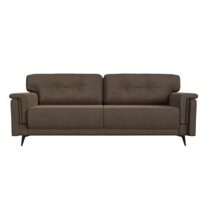 Прямой диван «Оксфорд», механизм пантограф, рогожка, цвет коричневый