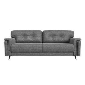 Прямой диван «Оксфорд», механизм пантограф, рогожка, цвет серый