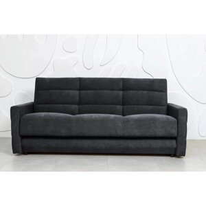 Прямой диван «Прайм 9», книжка, независимый пружинный блок, велюр, цвет selfie graphite
